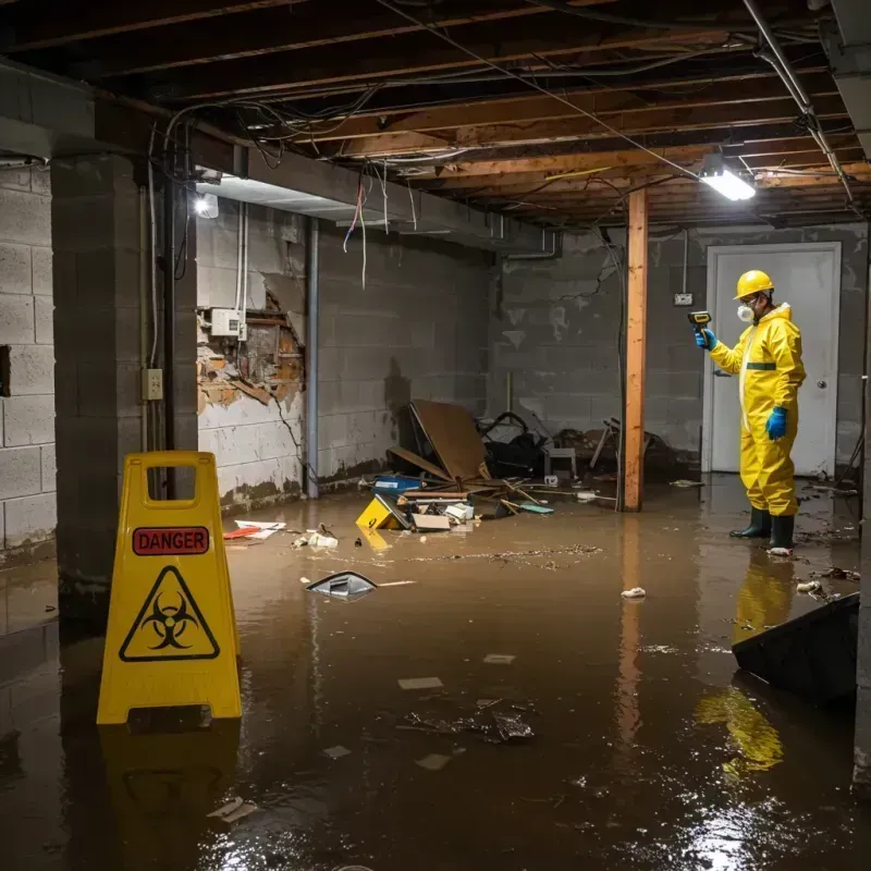 Flooded Basement Electrical Hazard in Marion County, OR Property